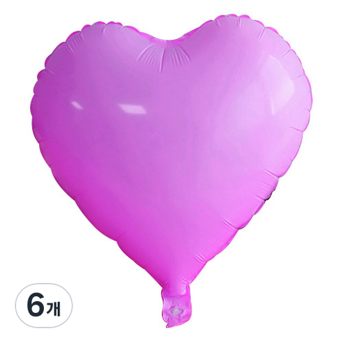 와우파티코리아 마카롱 하트풍선 45cm, 라벤더, 6개