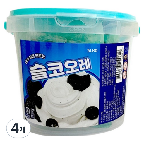 슬코 오레 만들기 슬라임, 혼합색상, 4개