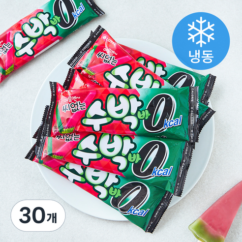 롯데웰푸드 씨없는 수박바 0kcal (냉동), 75ml, 1개입, 30개