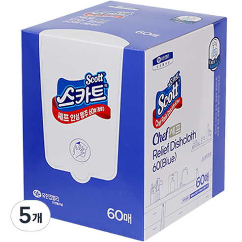 스카트 셰프 안심 행주, 60개입, 5개