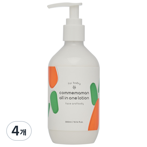 꼼마망 베이비 올인원 로션, 4개, 300ml