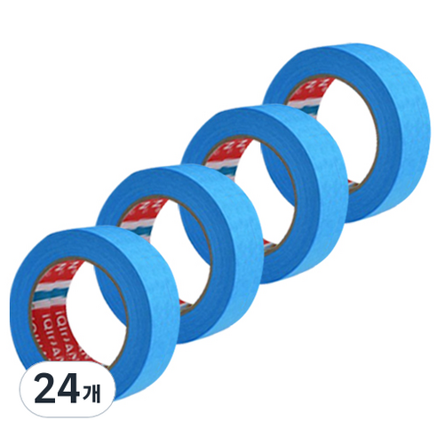 iQIHAN 다다 칼라 마스킹테이프 파랑 25 mm x 20 m, 24개