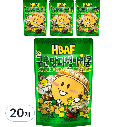 바프 구운양파맛 병아리콩, 90g, 20개