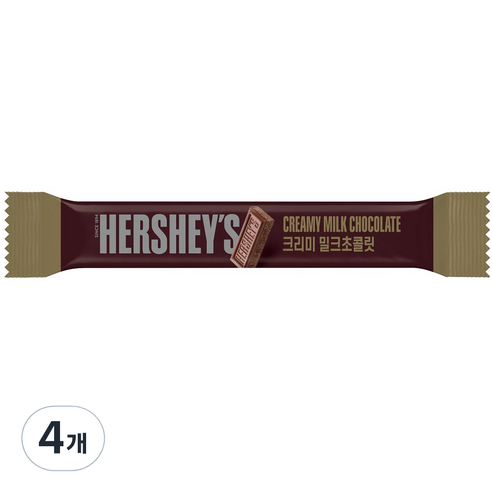 허쉬 미니바 크리미 밀크초콜릿, 15g, 4개