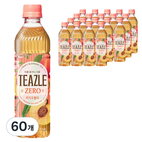 티즐 제로 피치우롱티, 500ml, 60개