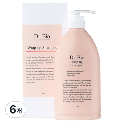 닥터바이오 랩업 샴푸 베이비바닐라향, 6개, 750ml