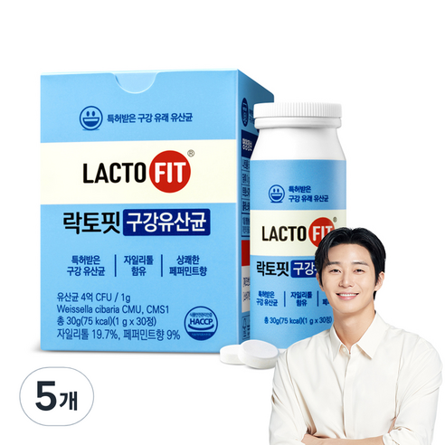 락토핏 구강 유산균, 30정, 5개