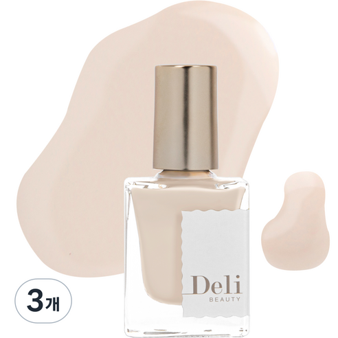 델리뷰티 딥시럽 루어인무드 네일컬러 매니큐어, MSY13 아르틱 베이지, 10ml, 3개