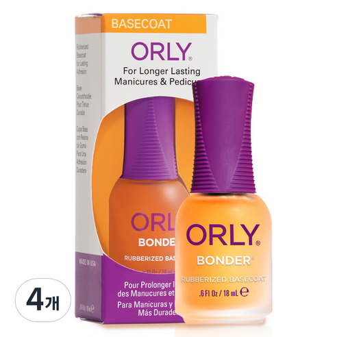 오를리 본더 네일 베이스코트 18ml, 4개