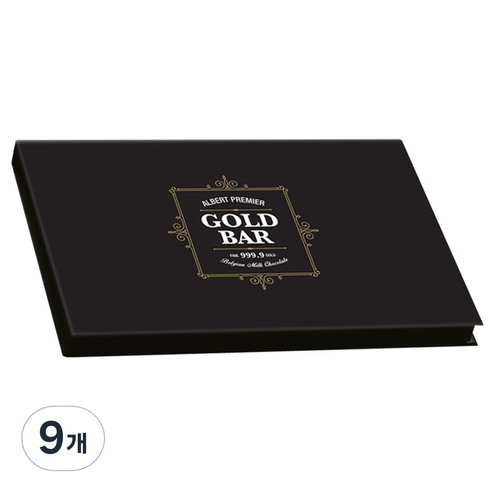 알버트 클래식 골드바 모양 초콜릿, 28g, 9개