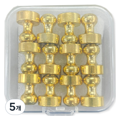 동아피엠에스 초강력 체스형 장구 자석 12mm 12p, 골드, 5개