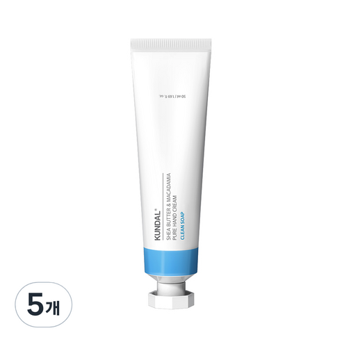 쿤달 시어버터 앤 마카다미아 퓨어 핸드크림 클린솝, 50ml, 5개
