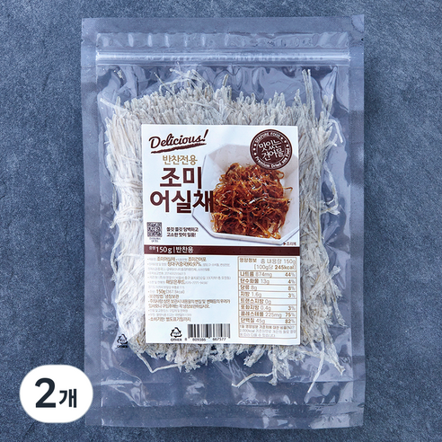 해맑은푸드 반찬전용 조미 어실채, 2개, 150g