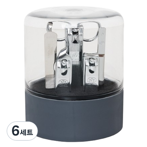 777 실속형 손톱깎이 홈세트, 혼합색상, 6세트