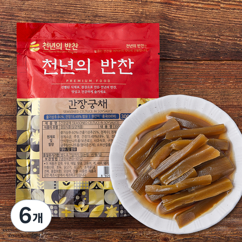 천년의반찬 간장궁채, 300g, 6개