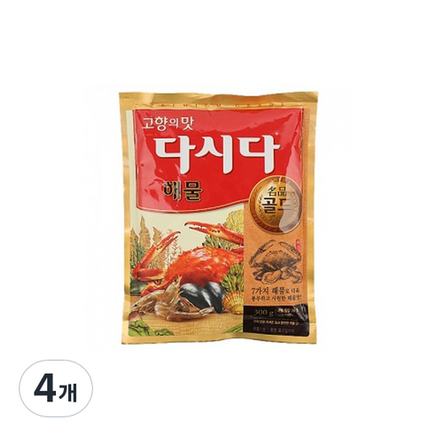CJ제일제당 다시다 명품골드 해물, 300g, 4개