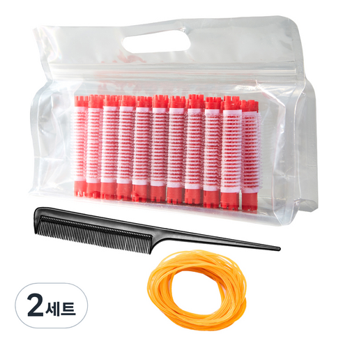 셀리본 헤어볼륨 롤스타 뿌리 볼륨펌 매직찍찍이 롯드 4호 세트, 2세트, 랜덤발송(롯드)