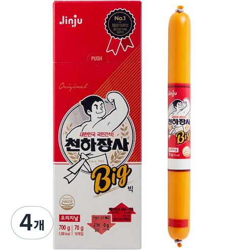 진주햄 천하장사 오리지날 소시지, 700g, 4개