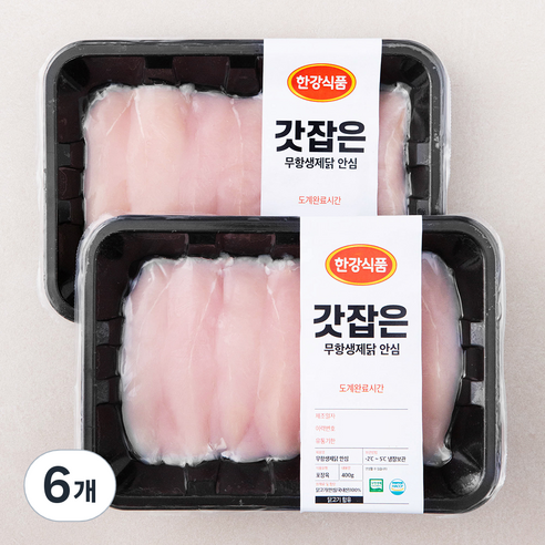 무항생제 인증 갓잡은 닭 안심 (냉장), 400g, 6개