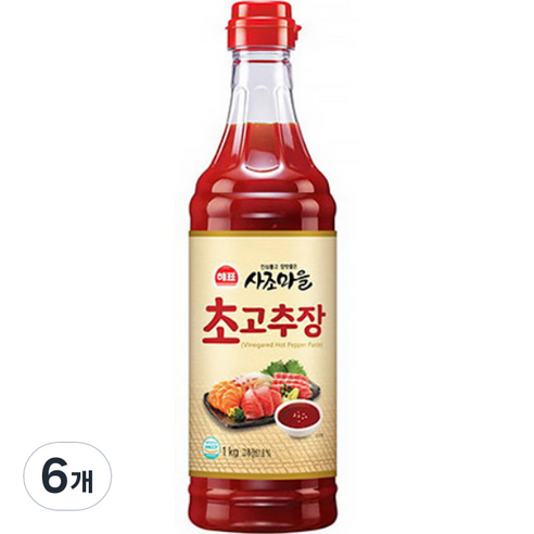 해표 사조마을 초고추장, 1kg, 6개
