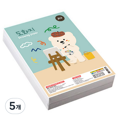 아트모아 스케치북 도화지, A4, 250매, 5개