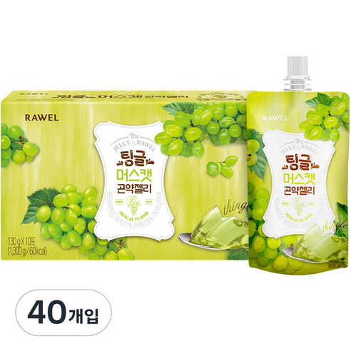 로엘 팅글 곤약젤리 머스캣맛, 130g, 40개입