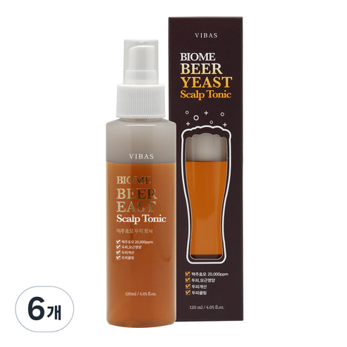 비바스 바이옴 비어이스트 스캘프 토닉, 6개, 120ml