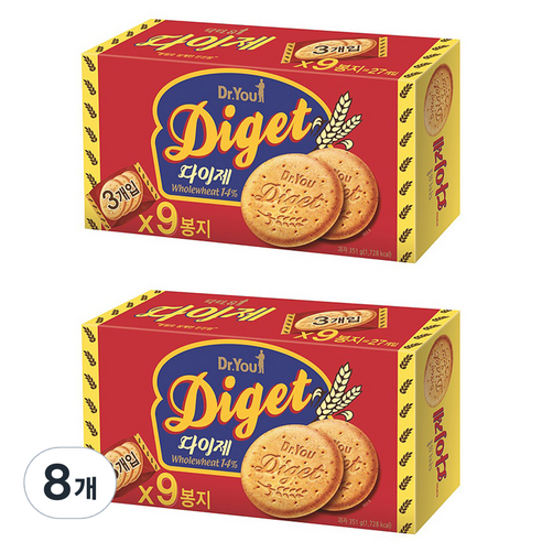오리온 닥터유 다이제 9p, 351g, 8개