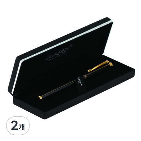 자바펜 수성 볼펜 0.6mm 케이스 포함, 노블레스, 2개