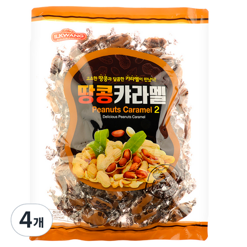 일광제과 땅콩캬라멜2, 1kg, 4개