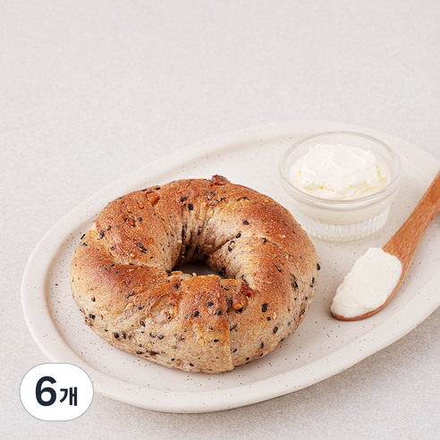 훕훕베이글 호두참깨 베이글, 125g, 1개입, 6개