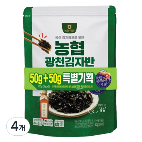농협식품 김자반 50g + 50g, 4개