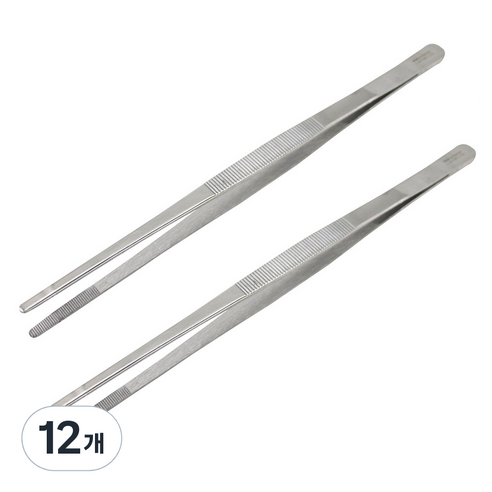 의료용 드레싱 핀셋 25cm 직선, 12개
