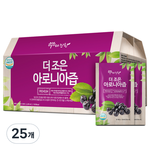 더존건강 더조은 아로니아즙, 2100ml, 25개