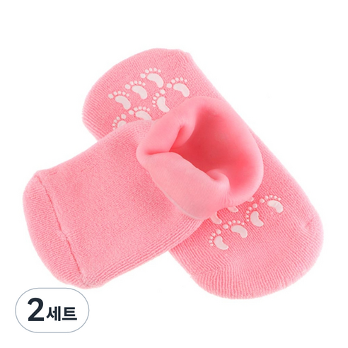 모모 파라핀삭스 겔 보습 양말 핑크, 2세트