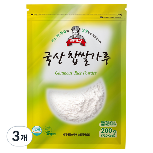 배대감 찹쌀가루, 200g, 3개