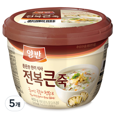 동원 양반 전복 큰 죽, 403g, 5개