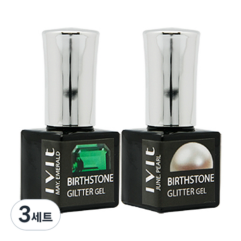 아이빛 탄생석 글리터젤 2p 세트, 글리터젤 5월 에메랄드 + 6월 진주, 3세트