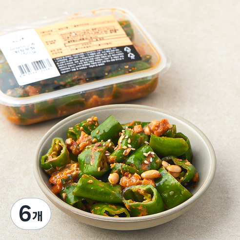 남도애꽃 아삭이고추 된장무침, 150g, 6개