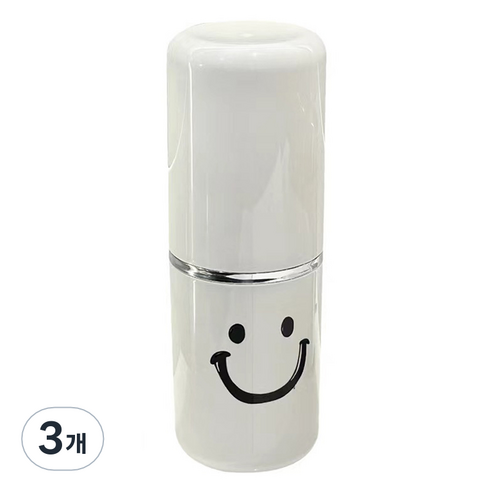 더자카 스마일 휴대용 칫솔 케이스, 화이트, 3개