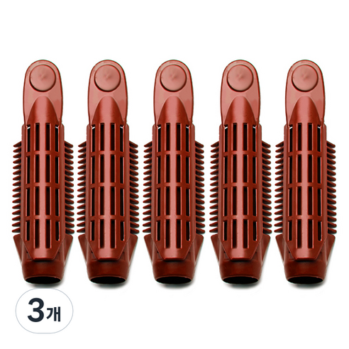 셀리본 헤어볼륨롤스타 뿌리 볼륨업 집게 5p, 3개, 브라운