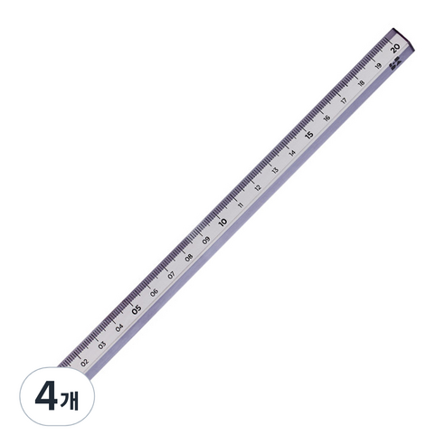 롭다 아크릴스틱자 20cm, VIOLET FOG, 4개