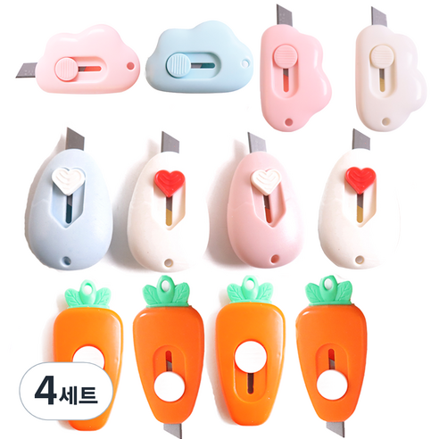 해피아이몰 택배칼 구름 2p + 당근 2p + 계란 2p, 랜덤발송, 4세트