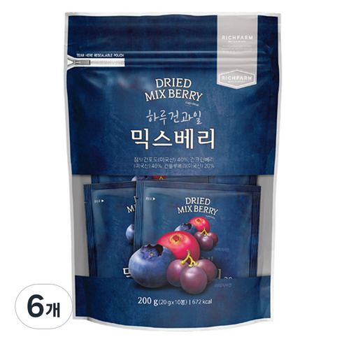 리치팜너트 믹스베리 10p, 200g, 6개