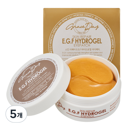 그레이스데이 스킨 리페어 EGF 하이드로겔 아이패치 90g, 60개입, 5개