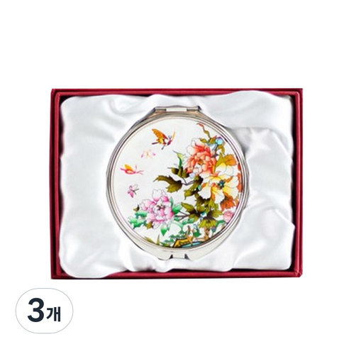 팔복상회 고급 자개 손거울 목단, 혼합 색상, 3개