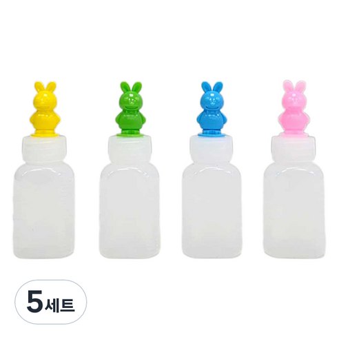 캐릭터 토끼 핑크 묶음 투약 물약병 20ml x 100p 세트, 5세트