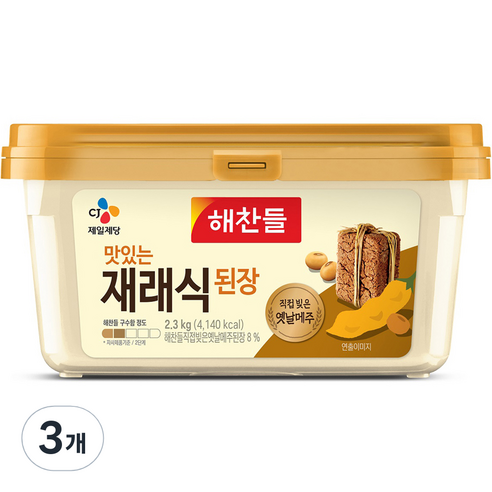 해찬들 재래식 된장, 2.3kg, 3개