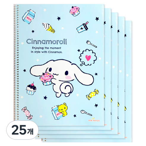 산리오 시나모롤 유선 스프링 노트, 시나모롤 유선 스프링노트, 25개
