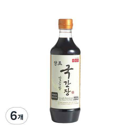신앙촌 양조 깔끔한 국간장, 860ml, 6개